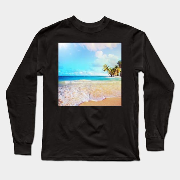 Summer Hawaii Beach Long Sleeve T-Shirt by StylishPrinting